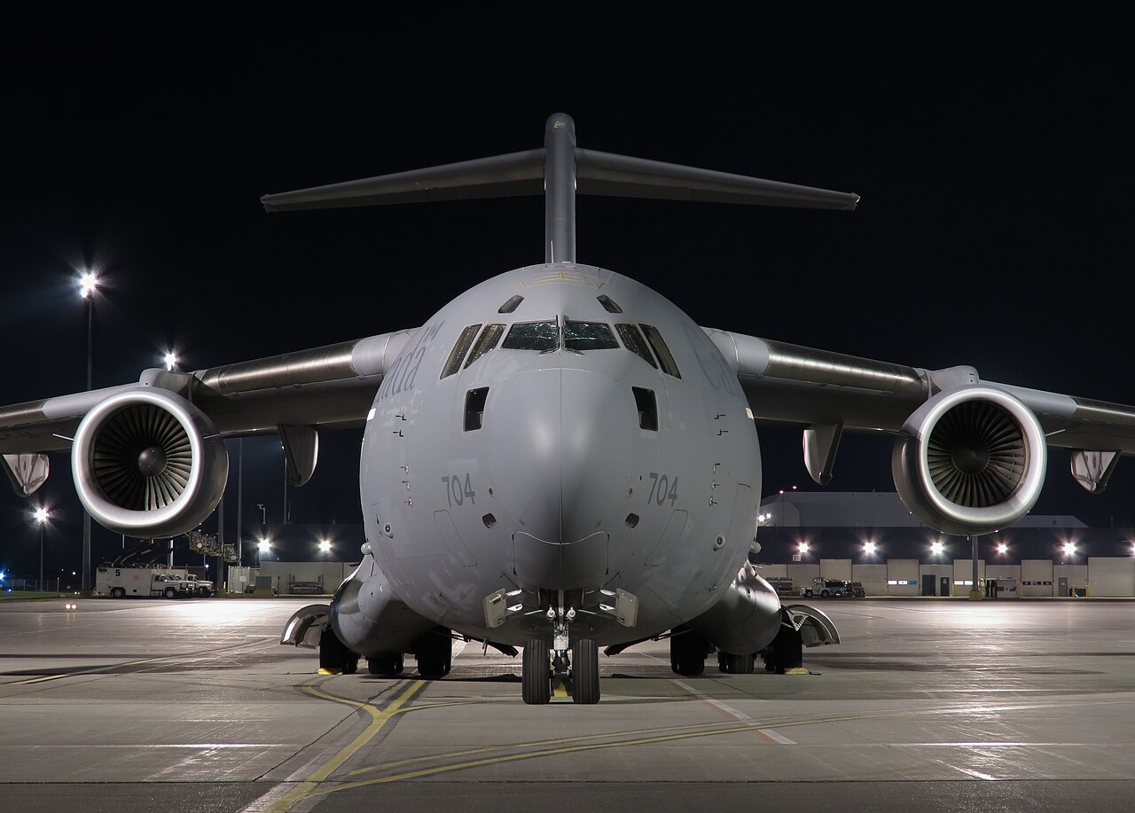 A Royal Canadian Air Force CC-177 Globemaster III transport aircraft.