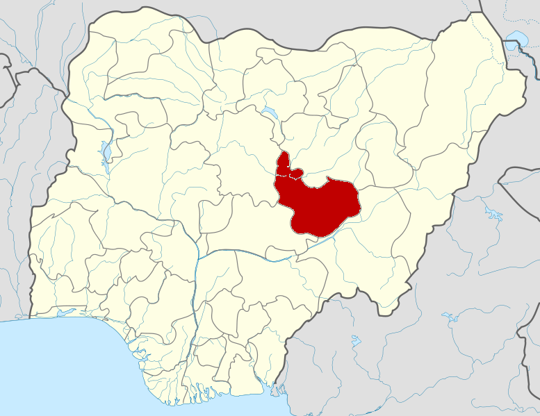 Location of Plateau State (red) within Nigeria.