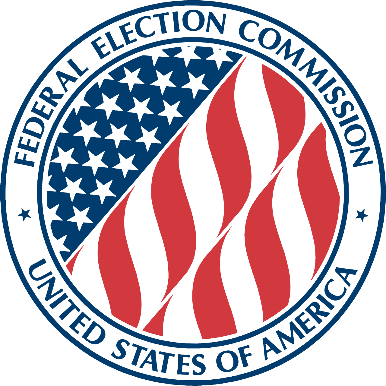 The seal of the Federal Election Commission, which oversees U.S. campaign finance.