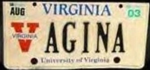 A Virginia personalized (“vanity”) license plate.