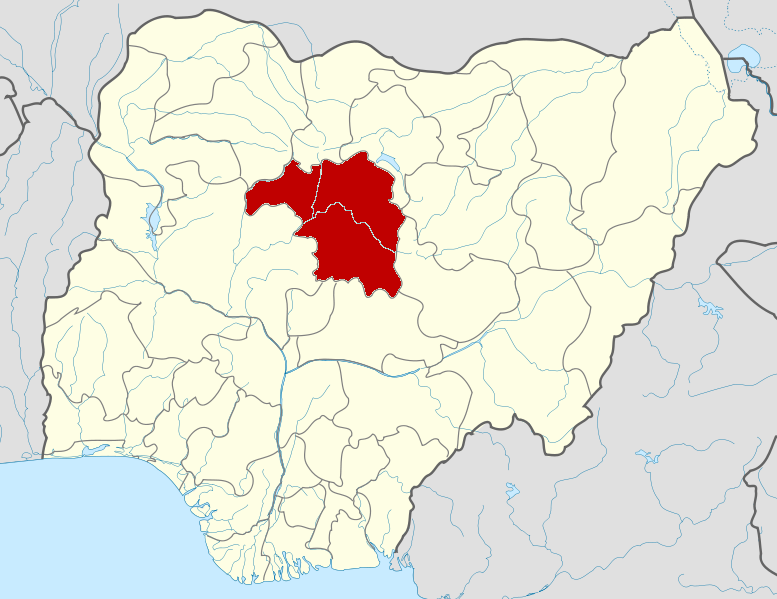 Location of Kaduna State (red) within Nigeria.