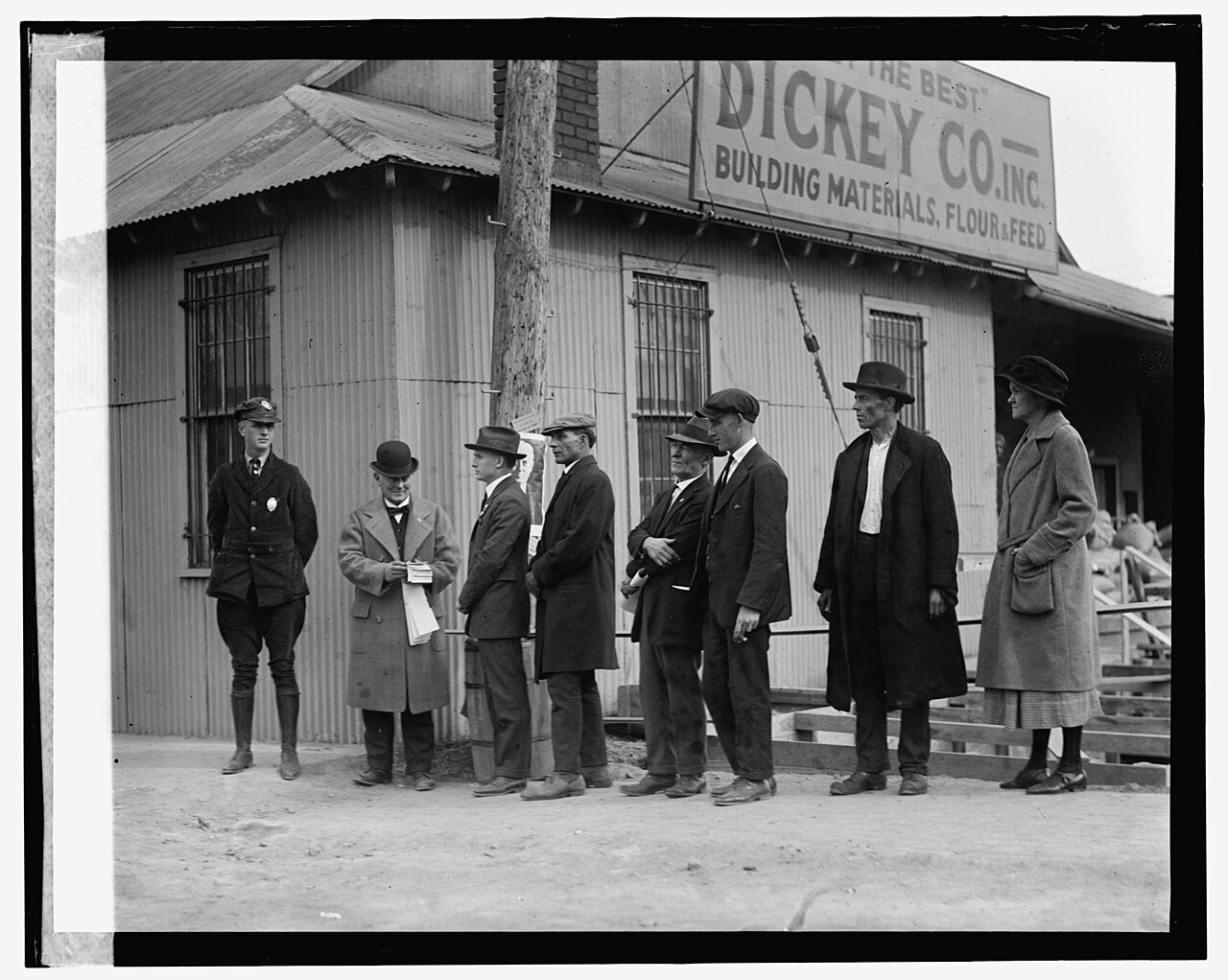 Voters wait in line to cast ballots.