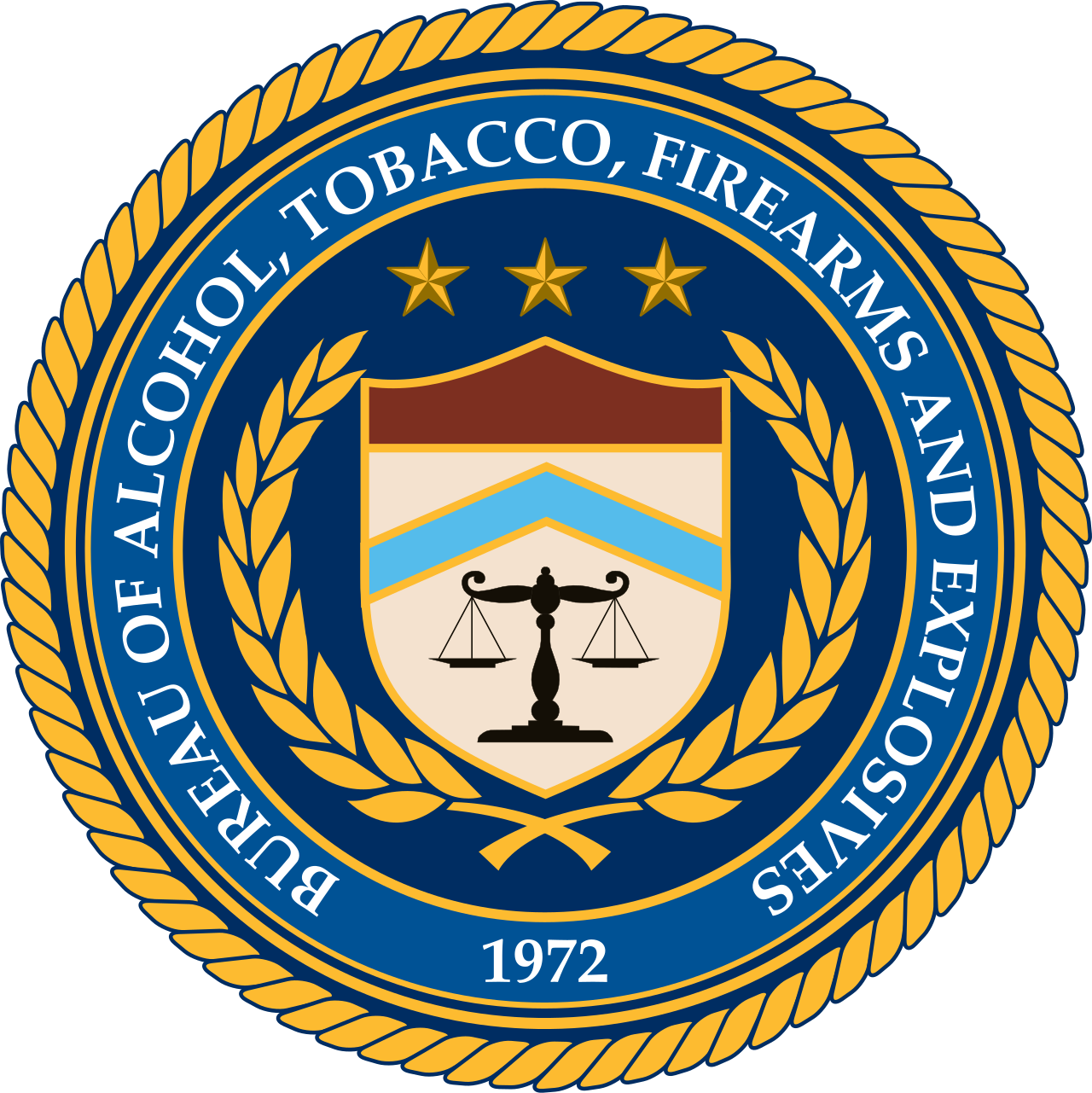 Seal of the Bureau of Alcohol, Tobacco, Firearms and Explosives (ATF).